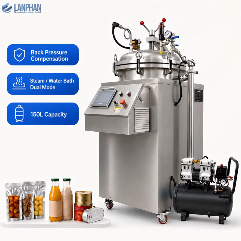 75L/100L/150L缶ジャー用レトルト滅菌器 食品産業用小型レトルトマシン