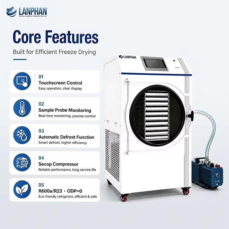 12-14kg Commercial Grade Stainless Steel Vacuum Freeze Dryer for Fruits and Vegetables